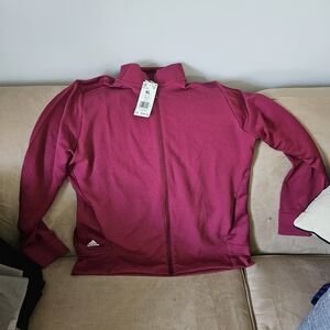 Adidas Maroon Full-Zip Jacket
